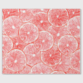 patroon van waterverf-grapefruitmoes cadeaupapier (Vlak)