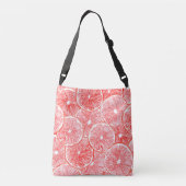 patroon van waterverf-grapefruitmoes crossbody tas (Achterkant)