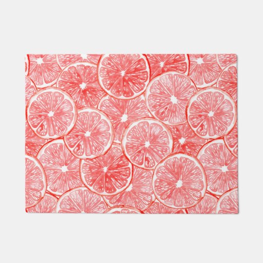 patroon van waterverf-grapefruitmoes deurmat (Voorkant)