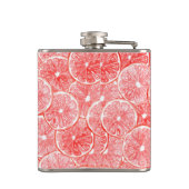 patroon van waterverf-grapefruitmoes heupfles (Achterkant)