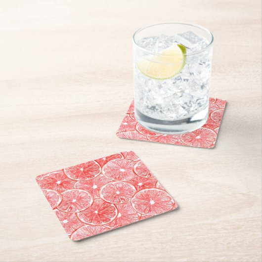 patroon van waterverf-grapefruitmoes kartonnen onderzetters (Insitu)