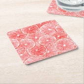 patroon van waterverf-grapefruitmoes kartonnen onderzetters (Schuin)