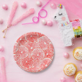 patroon van waterverf-grapefruitmoes papieren bordje (Feest)