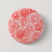patroon van waterverf-grapefruitmoes ronde button 5,7 cm (Voorkant)