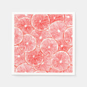 patroon van waterverf-grapefruitmoes servetten (Voorkant)