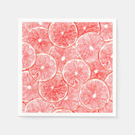 patroon van waterverf-grapefruitmoes servetten