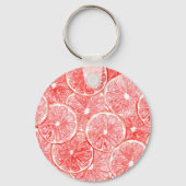 patroon van waterverf-grapefruitmoes sleutelhanger (Voorkant)