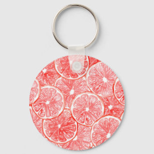 patroon van waterverf-grapefruitmoes sleutelhanger