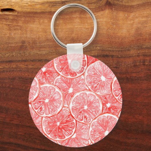 patroon van waterverf-grapefruitmoes sleutelhanger (Voorkant)