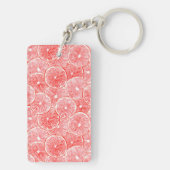patroon van waterverf-grapefruitmoes sleutelhanger (achterkant)