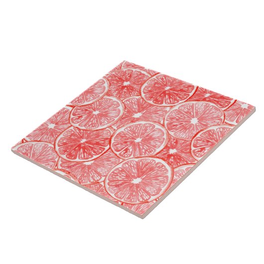 patroon van waterverf-grapefruitmoes tegeltje (Zijkant)