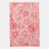 patroon van waterverf-grapefruitmoes theedoek (Verticaal)