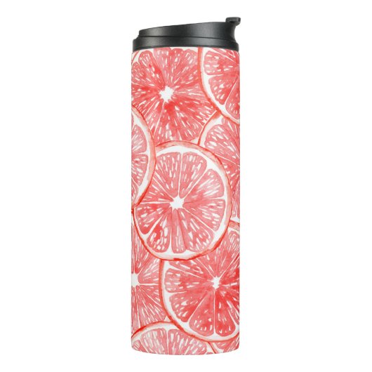 patroon van waterverf-grapefruitmoes thermosbeker (Gedraaid links)