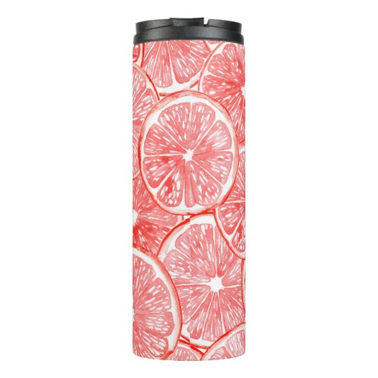 patroon van waterverf-grapefruitmoes thermosbeker (Achterkant)