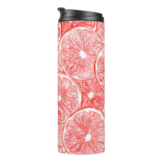 patroon van waterverf-grapefruitmoes thermosbeker (Geroteerd rechts)