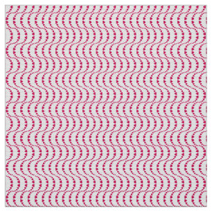 Patroon van Wavy Colorful Hearts in roze kleur Stof