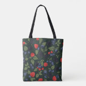 Patroon van wilde bessen schouder tas | Blackberr (Achterkant)