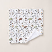  patroon van wilde bloemen bad handdoek (Wasdoekje)