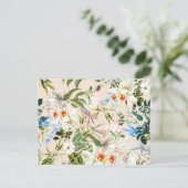  patroon van wilde bloemen briefkaart (Staand voorkant)