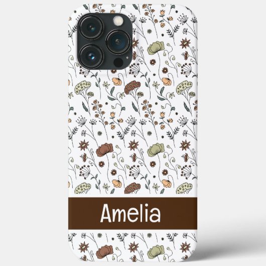 patroon van wilde bloemen Case-Mate iPhone case (Achterkant)