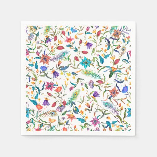 Patroon van wilde bloemen servet (Voorkant)
