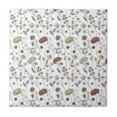  patroon van wilde bloemen tegeltje (Voorkant)