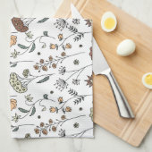  patroon van wilde bloemen theedoek (Quarter Fold)