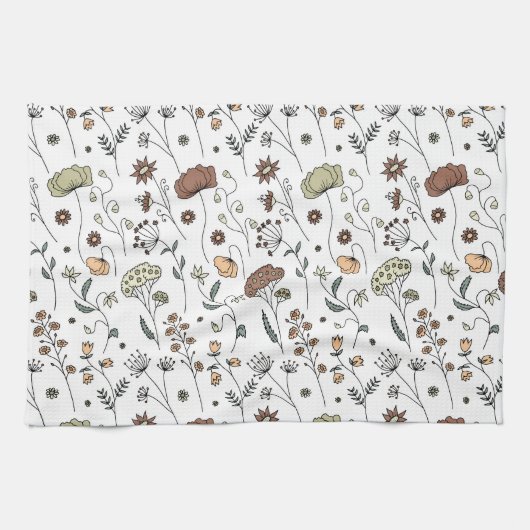  patroon van wilde bloemen theedoek (Horizontaal)