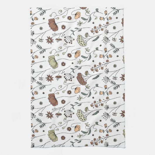  patroon van wilde bloemen theedoek (Verticaal)