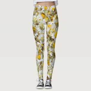 Patroon van wilde margrieten leggings