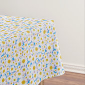 patroon van witte dagen op blauw tafelkleed (Voorbeeld)