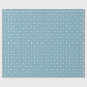 Patroon van witte en blauwe harten op blauwachtig  cadeaupapier (Vlak)