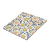  patroon van witte en gele bloemen el tegeltje (Zijkant)