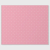 patroon van witte en roze harten op koraalroze cadeaupapier (Vlak)