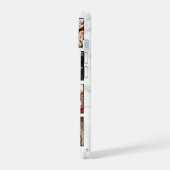 Patroon van witte marmeren steen iPhone 15 case (Linkerkant)