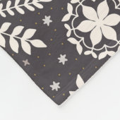 Patroon van witte sneeuwvlokken fleece deken (Hoek)