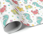 patroon van zeeen cadeaupapier (Rol Hoek)