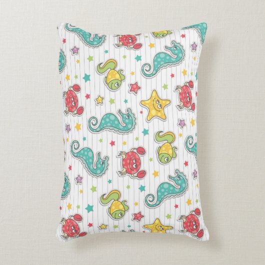 patroon van zeeen decoratief kussen (Voorkant(Verticaal))