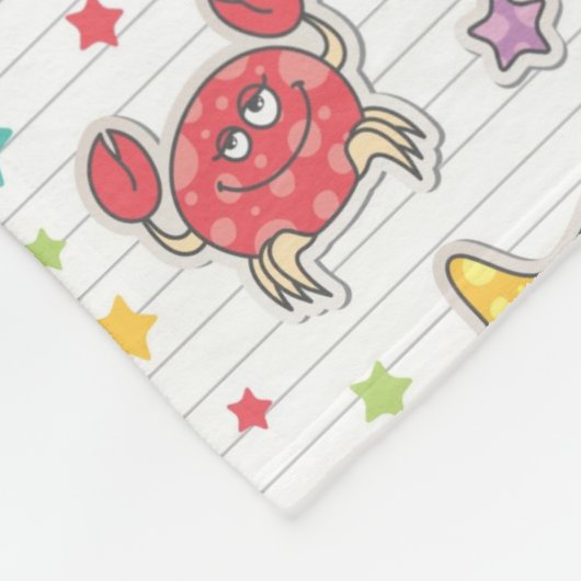 patroon van zeeen fleece deken (Hoek)