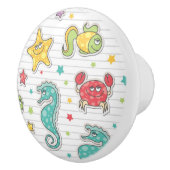 patroon van zeeen keramische knop (Rechts)