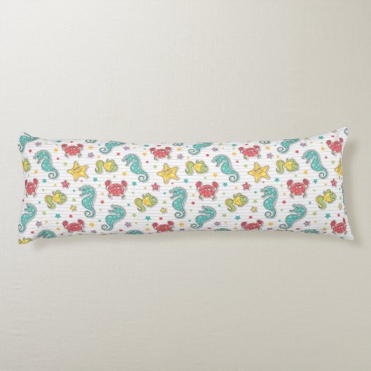 patroon van zeeen lichaamskussen (Achterkant)