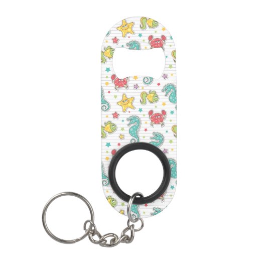 patroon van zeeen mini flessenopener (Voorkant)