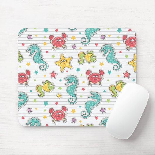 patroon van zeeen muismat (Met muis)