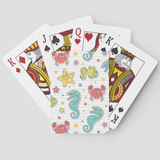 patroon van zeeen pokerkaarten (Achterkant)