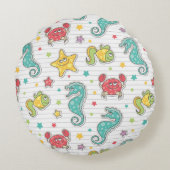 patroon van zeeen rond kussen (Achterkant)