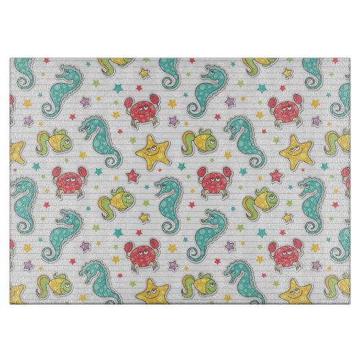 patroon van zeeen snijplank (Voorkant)