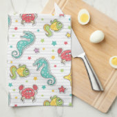 patroon van zeeen theedoek (Quarter Fold)