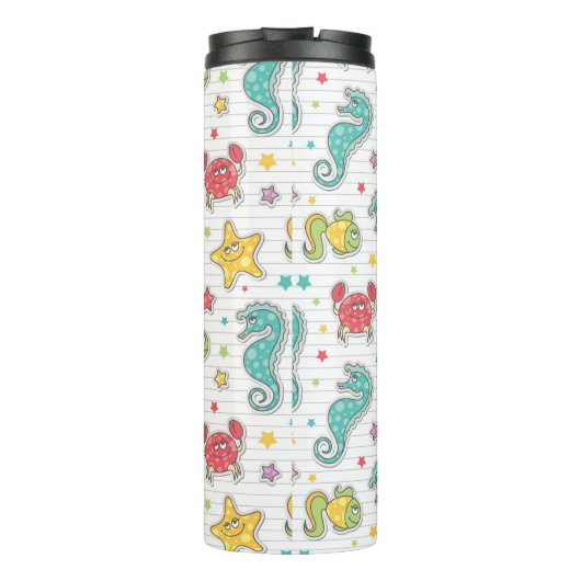 patroon van zeeen thermosbeker (Achterkant)