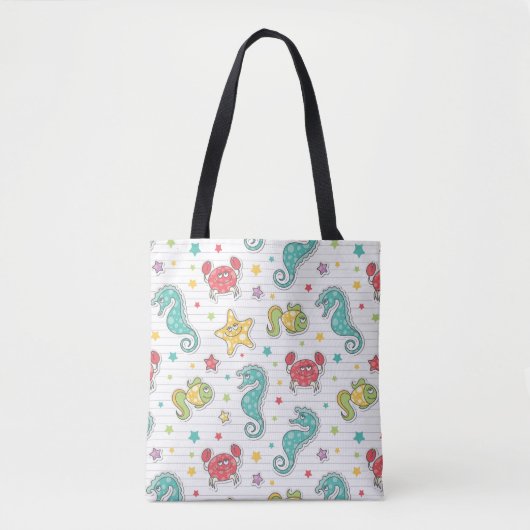 patroon van zeeen tote bag (Voorkant)