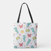 patroon van zeeen tote bag (Achterkant)